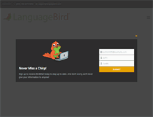 Tablet Screenshot of languagebird.com